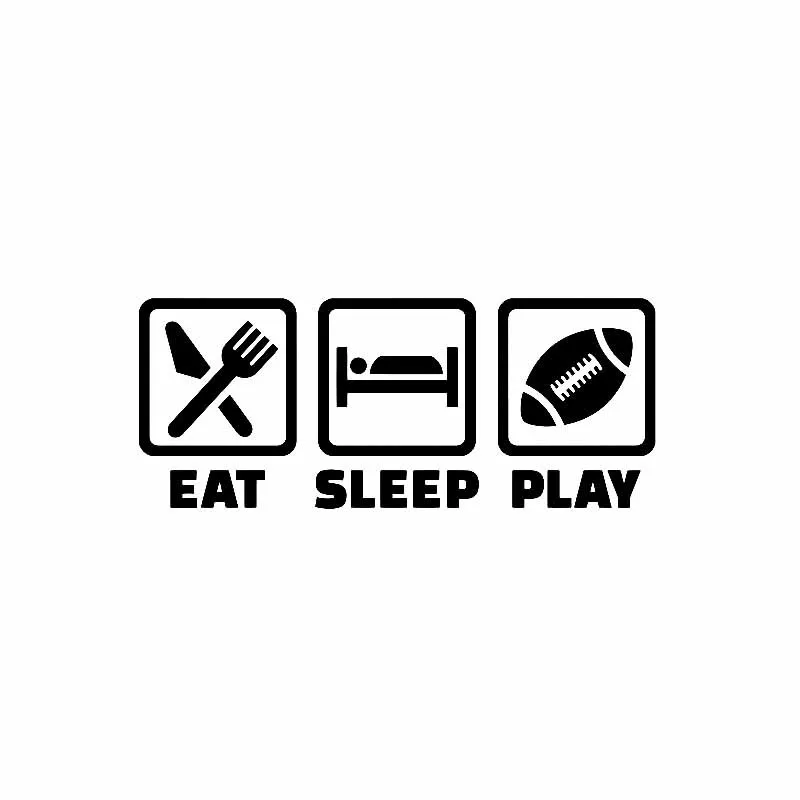 Car Stickers Decor Motorcycle Decals EAT SLEEP PLAY American Football Decorative Accessories Creative Waterproof PVC,16cm*6cm
Car Stickers Decor Motorcycle Decals EAT SLEEP PLAY American Football Decorative Accessories Creative Waterproof PVC,16cm*6cm
