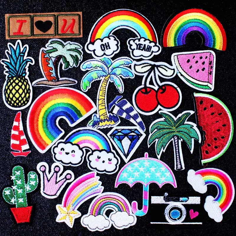 Watermelon Rainbow Patch Iron On Patches On Clothes Cartoon Camera Tree Pattern Applique Patches For Kid's Clothing Diy T-Shirt
Watermelon Rainbow Patch Iron On Patches On Clothes Cartoon Camera Tree Pattern Applique Patches For Kid's Clothing Diy T-Shirt