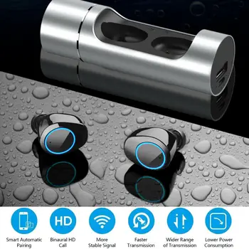 Bluetooth 5.0 Headset TWS Wireless Earphones Twins Earbuds Stereo Headphones CA
Bluetooth 5.0 Headset TWS Wireless Earphones Twins Earbuds Stereo Headphones CA