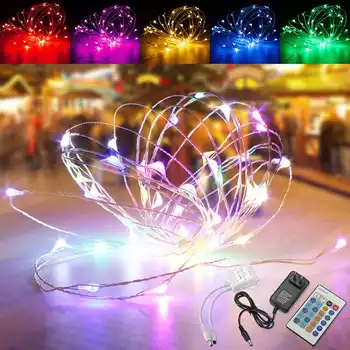5M LED Strip 50LED Silver Wire Christmas String Fairy Light Waterproof IP67 Remote Controller DC5V with Adapter
5M LED Strip 50LED Silver Wire Christmas String Fairy Light Waterproof IP67 Remote Controller DC5V with Adapter