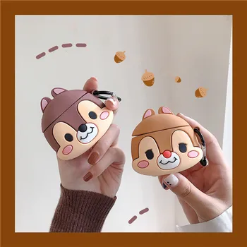 3D Cartoon Cute Squirrel Chip Dale Silicone Earpod Case Cover For Airpods 1/2 Earphone Protective Case with Keychain Key Ring
3D Cartoon Cute Squirrel Chip Dale Silicone Earpod Case Cover For Airpods 1/2 Earphone Protective Case with Keychain Key Ring