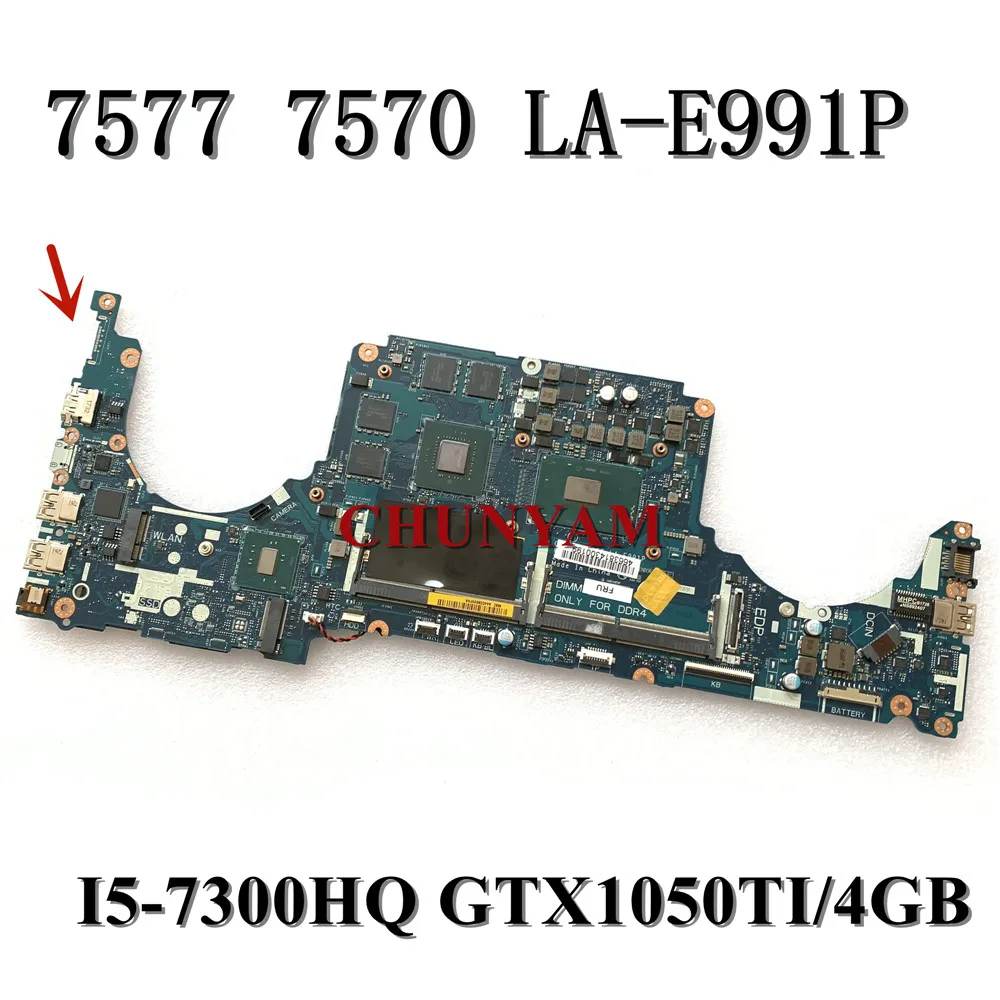 I5-7300HQ 4 Гб GTX1050TI для DELL INSPIRON 15 7577 7570 Материнская плата ноутбука CKA50 CKF50 LA-E991P CN-03145M 3145M