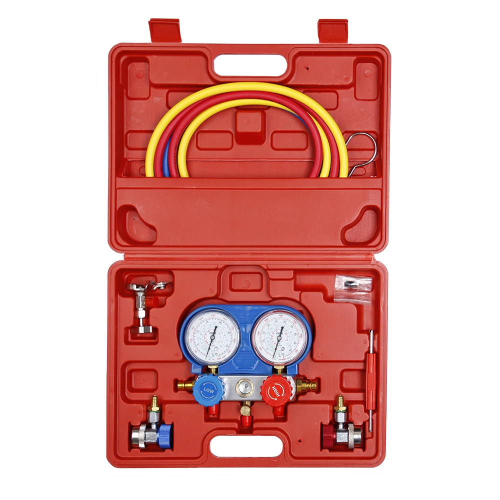 Carbole R134a Auto Manifold Guage Set Refrigeration Kit Air Conditioning Tools with Reading of R134a, R404A, R22, R410A for Car
Carbole R134a Auto Manifold Guage Set Refrigeration Kit Air Conditioning Tools with Reading of R134a, R404A, R22, R410A for Car