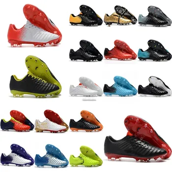 

2019 leather soccer cleats Tiempo Legend VII FG soccer shoes mens Tiempo Totti X Roma football boots scarpe calcio new arrval