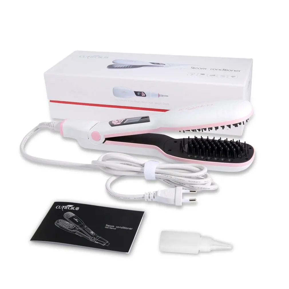 110W Magic Steam Straight Hair Comb Steam Conditioner With Water Tank 14 Mini Vent Holes Adjustable Temperature Healthier
110W Magic Steam Straight Hair Comb Steam Conditioner With Water Tank 14 Mini Vent Holes Adjustable Temperature Healthier