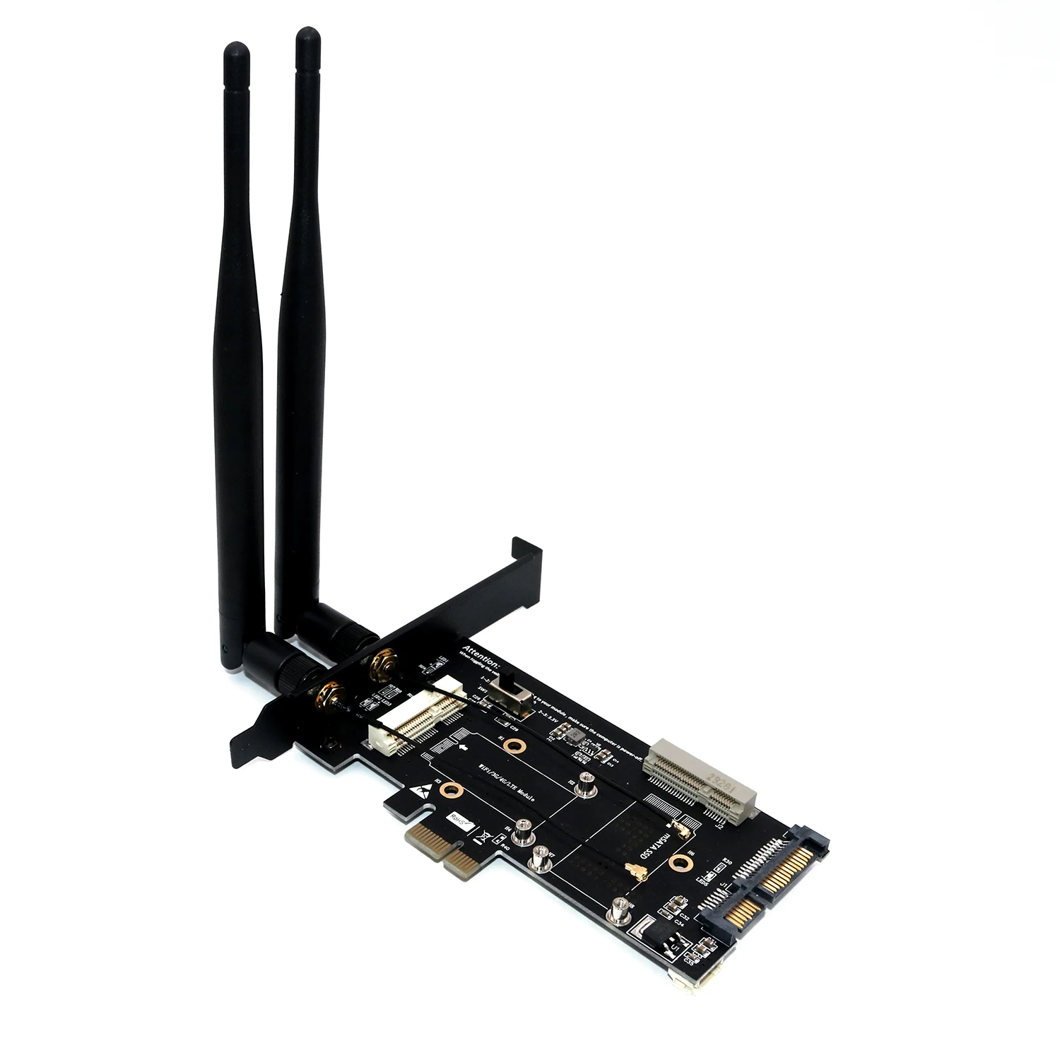 PCI-E WiFi Adapter Mini to Network Card mSATA SSD SATA 2.5 with SIM Slot for 3G/4G/LTE Wi Fi | Компьютеры и офис
