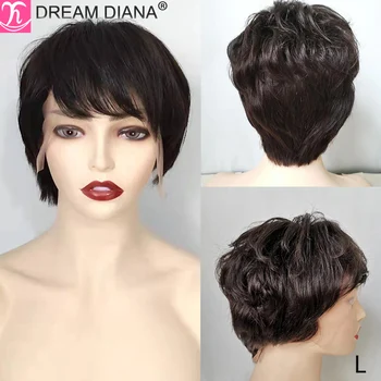 DreamDiana Brazilian Straight Short Cut Lace Frontal Wigs With Baby Hair Human Hair Wig Glueless 150 density 13x4 wig Natural L
DreamDiana Brazilian Straight Short Cut Lace Frontal Wigs With Baby Hair Human Hair Wig Glueless 150 density 13x4 wig Natural L