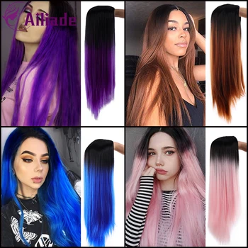 AILIADE 24Inch Long Straight Synthetic Wig Ombre Brown Black Pink Purple Gray Middle Part For Black Women Cosplay Daily Wig
AILIADE 24Inch Long Straight Synthetic Wig Ombre Brown Black Pink Purple Gray Middle Part For Black Women Cosplay Daily Wig
