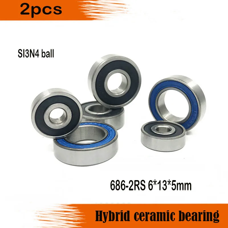 Free Shipping 2PCS 686-2RS 6X13X5mm Steel Hybrid Ceramic Bearings Bike Bearing 686 2RS 6*13*5mm si3n4 balls
Free Shipping 2PCS 686-2RS 6X13X5mm Steel Hybrid Ceramic Bearings Bike Bearing 686 2RS 6*13*5mm si3n4 balls