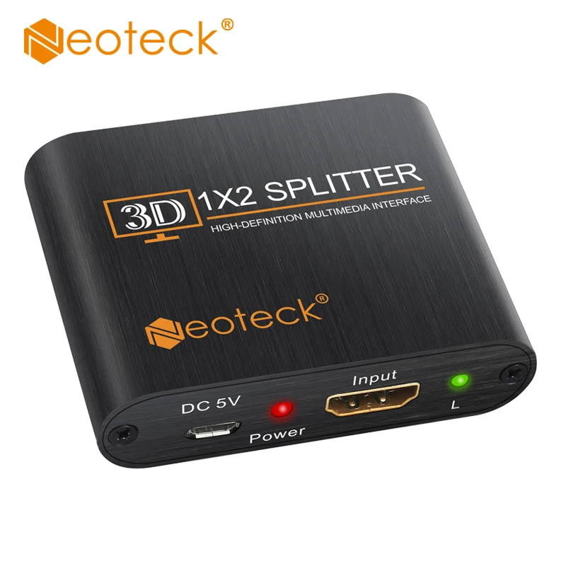 Neoteck 1080P 3D HDMI-совместимый сплиттер 1x2 1 в 2 out усилитель Way Switch Box Hub HD TV PS3 для |