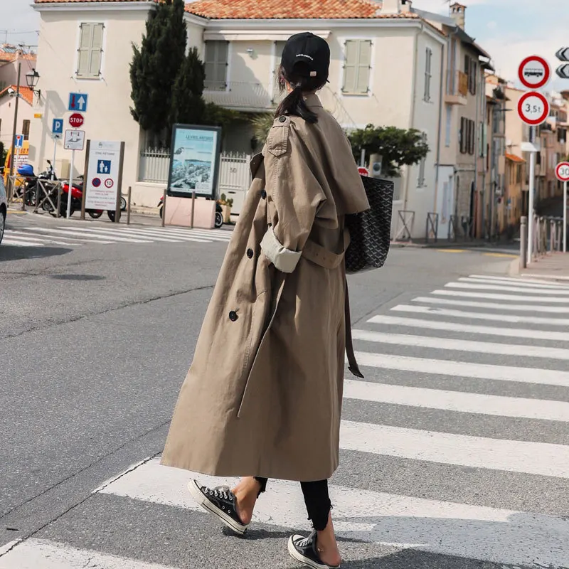 Photo Shoot Online Celebrity Khaki Trench Coat Women's over-the-Knee 2019 New Style Korean-style Autumn Clothing Popular Student
Photo Shoot Online Celebrity Khaki Trench Coat Women's over-the-Knee 2019 New Style Korean-style Autumn Clothing Popular Student