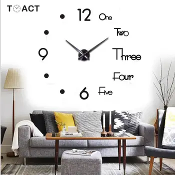 3D DIY Large Wall Clock Modern Design Silent Wall Sticker Clock Acrylic Mirror Self adhesive Wall Clocks Living Room Home Decor
3D DIY Large Wall Clock Modern Design Silent Wall Sticker Clock Acrylic Mirror Self adhesive Wall Clocks Living Room Home Decor
