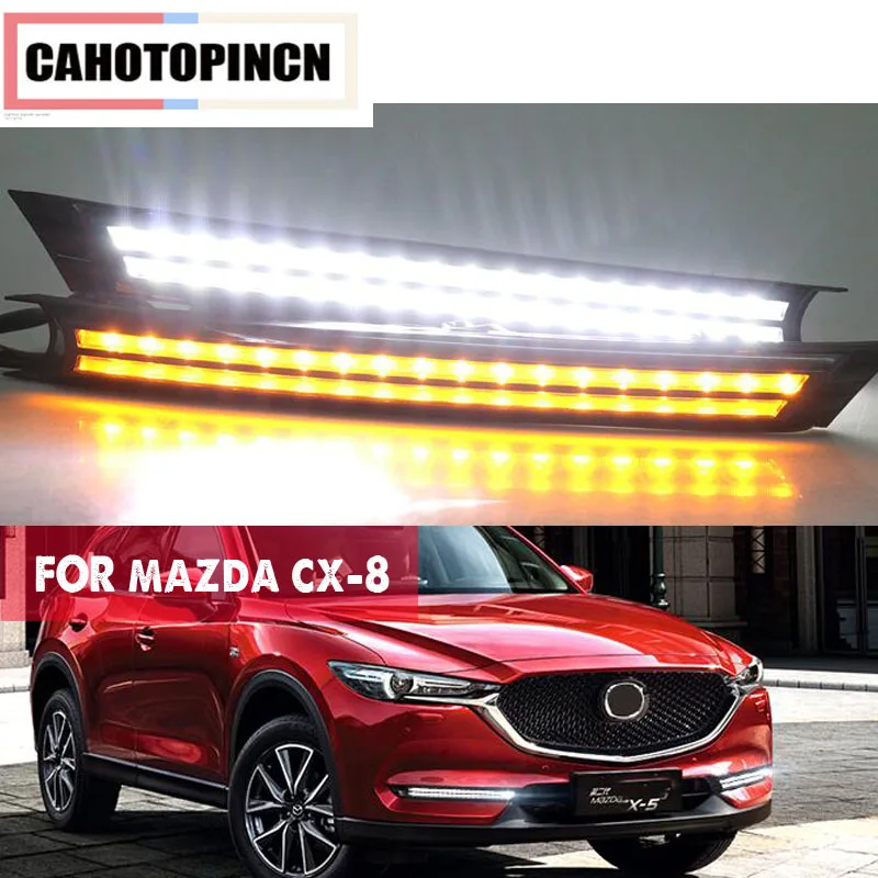 Для Mazda CX-8 CX8 2018 2019 течет поворотов реле Водонепроницаемый дневные ходовые огни 12В Светодиодный дневной светильник противотуманных фар украшения
Для Mazda CX-8 CX8 2018 2019 течет поворотов реле Водонепроницаемый дневные ходовые огни 12В Светодиодный дневной светильник противотуманных фар украшения