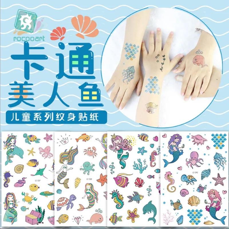 Cartoon Mermaid Temporary Tattoo Sticker Fashion Fake Tatoo Sea-maid Princess for Children Body Art Mermaid Sticker
Cartoon Mermaid Temporary Tattoo Sticker Fashion Fake Tatoo Sea-maid Princess for Children Body Art Mermaid Sticker