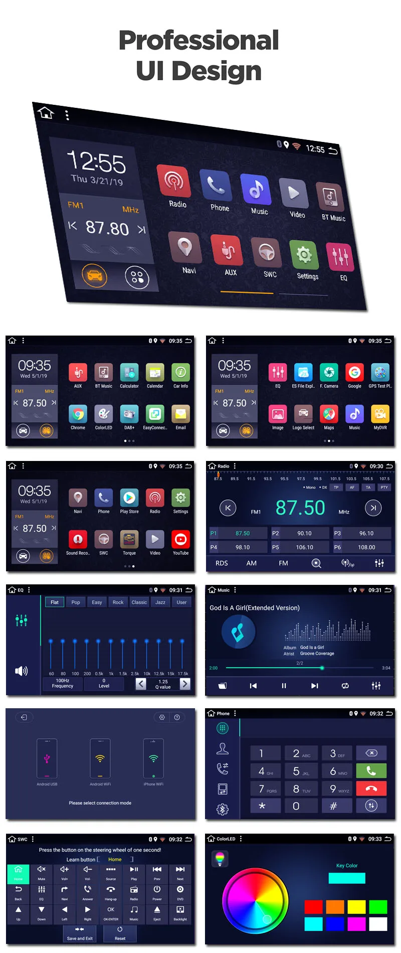 Excellent Car Music Video Android 9.0 For Suzuki Baleno Maruti Car MP3 Audio Headunit GPS IPS Panel 19