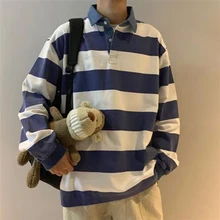 100% Cotton Oversize Fashion 2022 Trend Punk Funny Fall Spring Teen Striped Long Sleeve Men Polo T Shirt Turn-down Collar Japan
100% Cotton Oversize Fashion 2022 Trend Punk Funny Fall Spring Teen Striped Long Sleeve Men Polo T Shirt Turn-down Collar Japan
