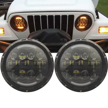 

7" LED Headlights Halo Angel Eyes Lights for Mazda Miata MX5 H6024 90-97 for Suzuki Samurai for Jeep Wrangler JK TJ 97-18