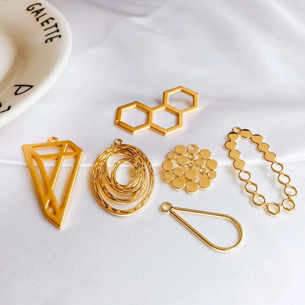 Geometric Earring Accessories Metal Pendant Eardrop Components Necklace Charms Diy Making Material Jewelry Finding 6pcs
Geometric Earring Accessories Metal Pendant Eardrop Components Necklace Charms Diy Making Material Jewelry Finding 6pcs