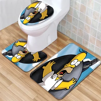 Cartoon Bathroom Mat Three-Piece Bathroom Carpet Toilet Mat Set Door Mat Bathroom Non-Slip Mat Spot 
Cartoon Bathroom Mat Three-Piece Bathroom Carpet Toilet Mat Set Door Mat Bathroom Non-Slip Mat Spot