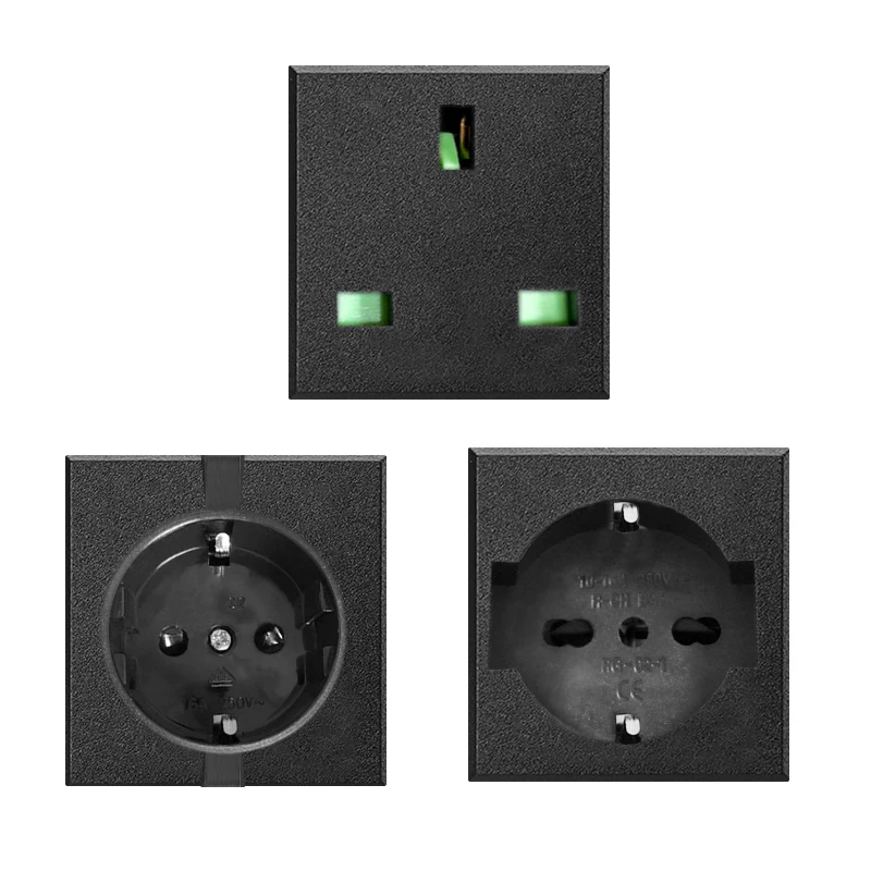 EU UK Italy AC Power Socket Plate Embedded Panel Receptacle Electrical AC Socket Connector
EU UK Italy AC Power Socket Plate Embedded Panel Receptacle Electrical AC Socket Connector