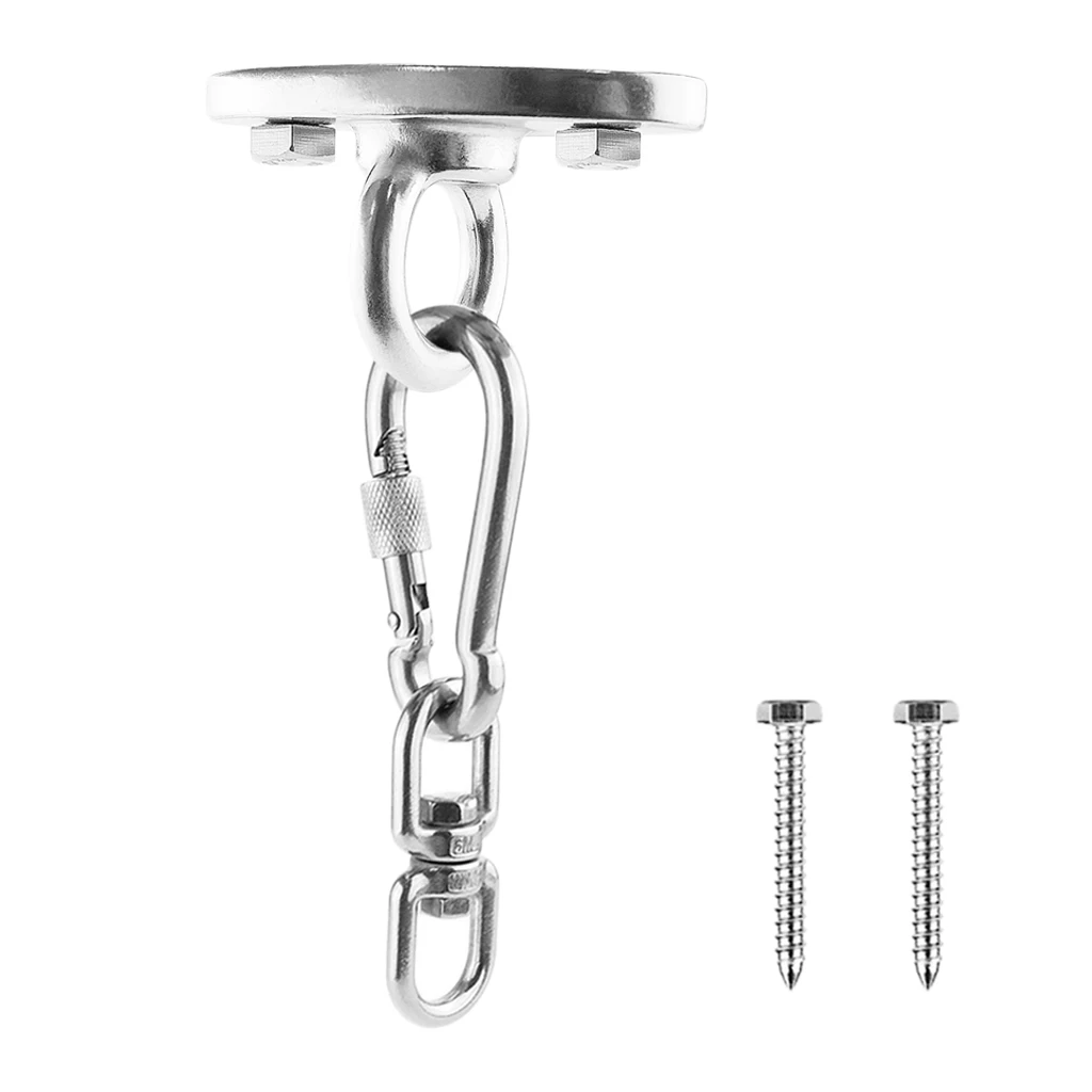 Heavy Punching Bag Hanger Pad Eye Plate Ring, 360 Degree Swivel Boxing Punch Bag Ceiling Hook Mount Attachment
Heavy Punching Bag Hanger Pad Eye Plate Ring, 360 Degree Swivel Boxing Punch Bag Ceiling Hook Mount Attachment