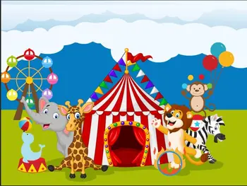 7x5FT Color Flags Balloons Circus Tent Cute Animals Elephant Lion Monkey Custom Photo Backdrop Background Vinyl 220cm X 150cm
7x5FT Color Flags Balloons Circus Tent Cute Animals Elephant Lion Monkey Custom Photo Backdrop Background Vinyl 220cm X 150cm