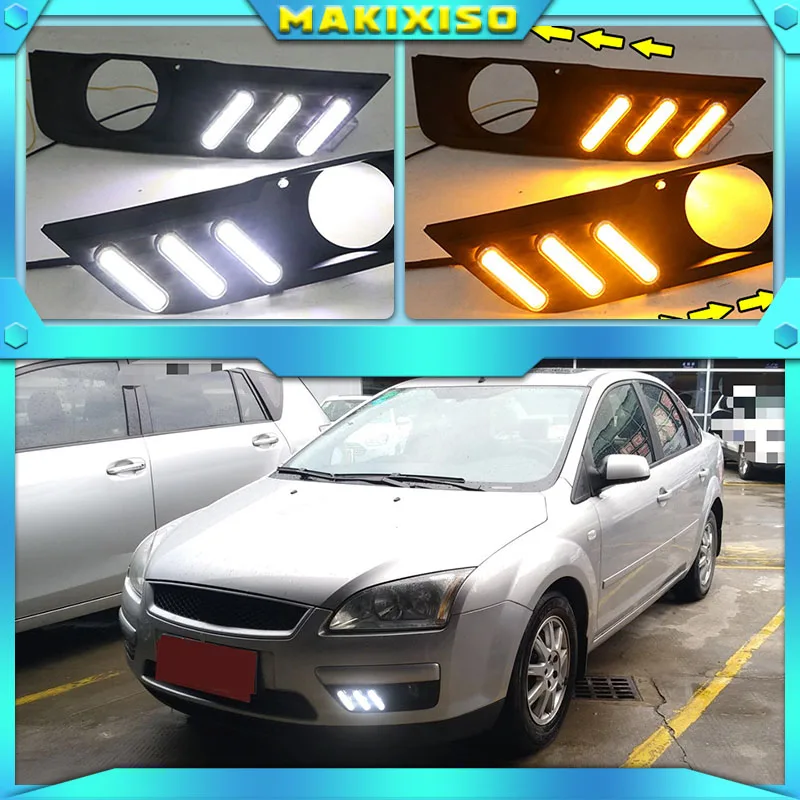 Дневные ходовые огни для Ford Focus 2005 2006, светодиодные дневные ходовые огни, противотуманные фары с желтым светом, 1 комплект
Дневные ходовые огни для Ford Focus 2005 2006, светодиодные дневные ходовые огни, противотуманные фары с желтым светом, 1 комплект