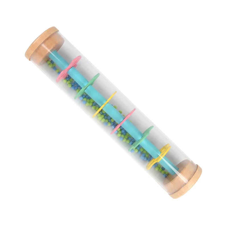 Children's wooden toys listen to the sound of rain through the decompression game to recognize the sound of falling color beads.
Children's wooden toys listen to the sound of rain through the decompression game to recognize the sound of falling color beads.
