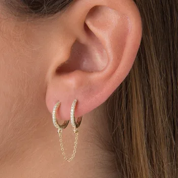 2020 New Simple Korean Fashion Long Chain Hoop Earring Double Round CZ Earring for Women Gifts Wedding Party Jewelry CEL2241
2020 New Simple Korean Fashion Long Chain Hoop Earring Double Round CZ Earring for Women Gifts Wedding Party Jewelry CEL2241