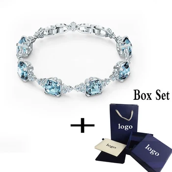 2020 fashion high quality SWA new shiny bracelet, simple charm blue square decoration crystal female bracelet romantic gift
2020 fashion high quality SWA new shiny bracelet, simple charm blue square decoration crystal female bracelet romantic gift