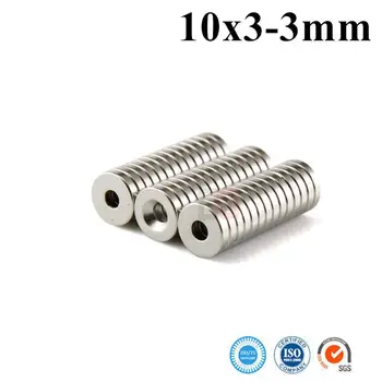 50Pcs 10x3mm with 3mm Hole Neodymium Magnet Ring Small Round Super Strong Powerful Magnetic Magnets for Craft Gallium Metal
50Pcs 10x3mm with 3mm Hole Neodymium Magnet Ring Small Round Super Strong Powerful Magnetic Magnets for Craft Gallium Metal