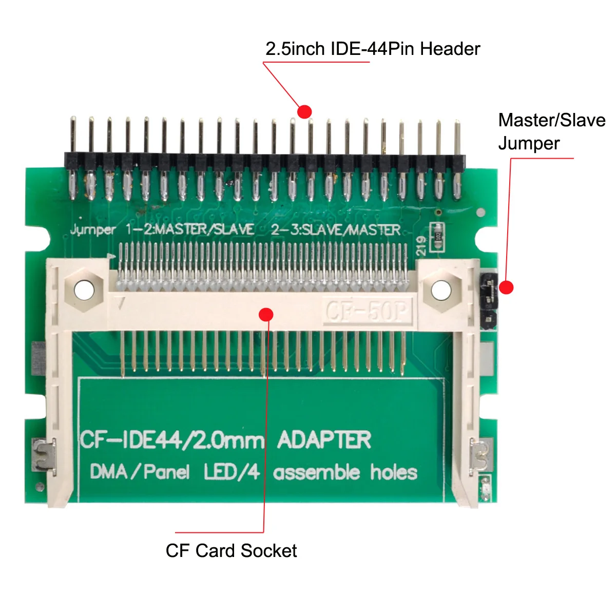 

CY CF Compact Flash Merory Card to Laptop 2.5" 44 Pins Male IDE Hard Disk Drive HDD SSD Adapter