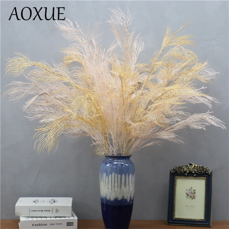 

AOXUE New simulation length 116cm 6 branches smog fake flower home living room wedding decoration artificial silk flower bouquet