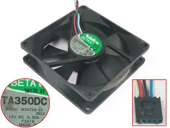 Серверный охлаждающий вентилятор Nidec TA350DC M34709-35 DC 12V 0.50A 90x90x25 мм
Серверный охлаждающий вентилятор Nidec TA350DC M34709-35 DC 12V 0.50A 90x90x25 мм