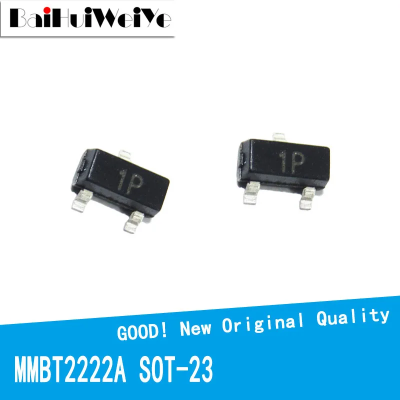 

100 шт./лот MMBT2222A MMBT2222 2N2222 1P 2N2222A SOT23 SOT-23 SOT SMD CR транзистор, новый оригинальный чипсет хорошего качества