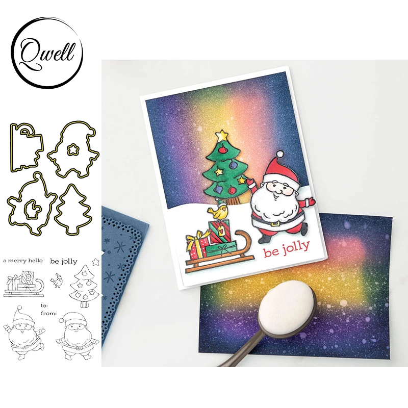 QWELL Santa Claus Sled Cutting Dies Christmas Tree Gift Box Clear Stamps Be Jolly DIY Scrapbooking Craft 2021 New
QWELL Santa Claus Sled Cutting Dies Christmas Tree Gift Box Clear Stamps Be Jolly DIY Scrapbooking Craft 2021 New