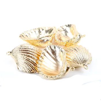 

Gold plating Aquarium Beach Nautical DIY Shells Colorful Natural Seashells Decorations Scallop Shells Crafts Decor Ornament 5Pcs