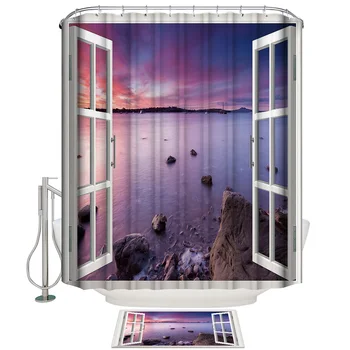 Creative Window Views Beautiful Sunset At Dusk Shower Curtain Set Waterproof Fabric
Creative Window Views Beautiful Sunset At Dusk Shower Curtain Set Waterproof Fabric