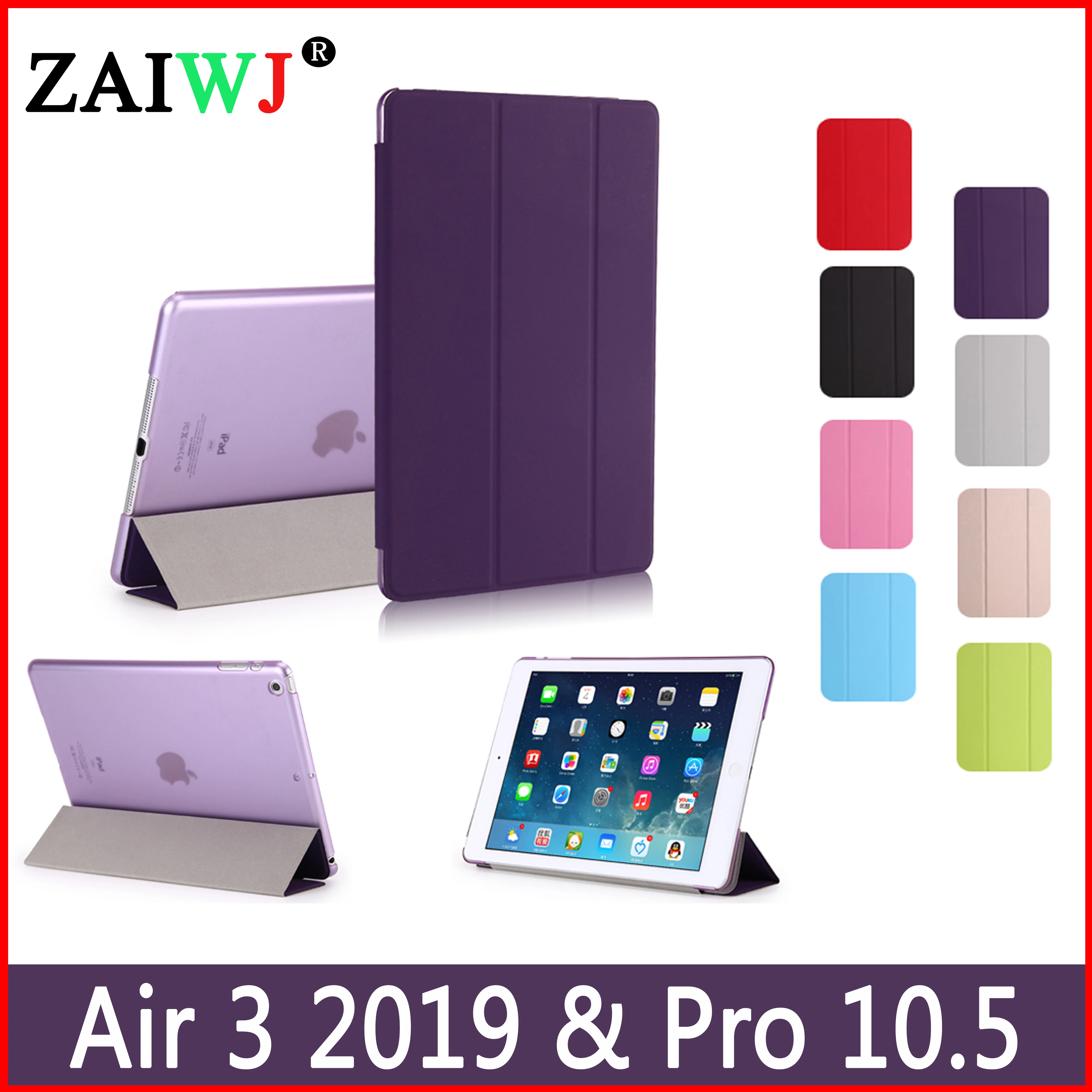 

Case For iPad Air 3 2019 A2152 A2123 A2153 PU leather Cover for iPad Pro 10.5 inch A1701 A1709 magnet Smart Sleep Wake Shell