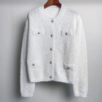 Autumn Cardigan Women Winter 2020 Long Lantern Sleeve Oversized Button Knitted Sweater Hollow Out O-Neck Knitwear 
Autumn Cardigan Women Winter 2020 Long Lantern Sleeve Oversized Button Knitted Sweater Hollow Out O-Neck Knitwear