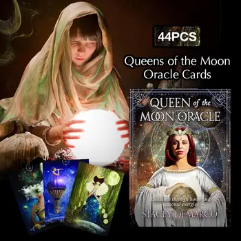 44PCS Queen of the Moon Oracle Cards Durable Fun Tarot Game Cards for Party Home Use
44PCS Queen of the Moon Oracle Cards Durable Fun Tarot Game Cards for Party Home Use