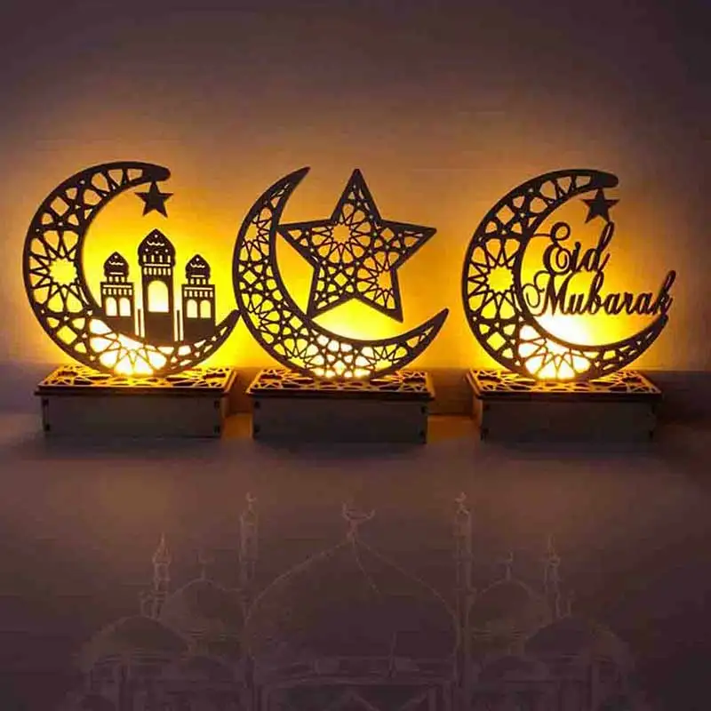 Мусульманский дворец домашняя Луна светодиодный ные свечи ИД Мубарак