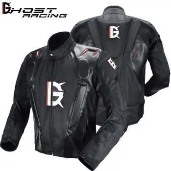 GHOST RACING Motorcycle Jacket Men Motocross Racing Riding Jacket PU Leather Motorbike Moto Jacket 7pcs Protector Body Armor 
GHOST RACING Motorcycle Jacket Men Motocross Racing Riding Jacket PU Leather Motorbike Moto Jacket 7pcs Protector Body Armor