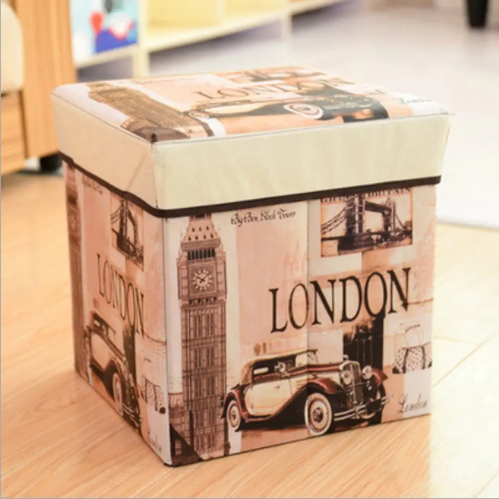 European-style Retro-printing Folding Stool Storage Chair Creative Folding Storage Box For Sundries Home Decoration
European-style Retro-printing Folding Stool Storage Chair Creative Folding Storage Box For Sundries Home Decoration