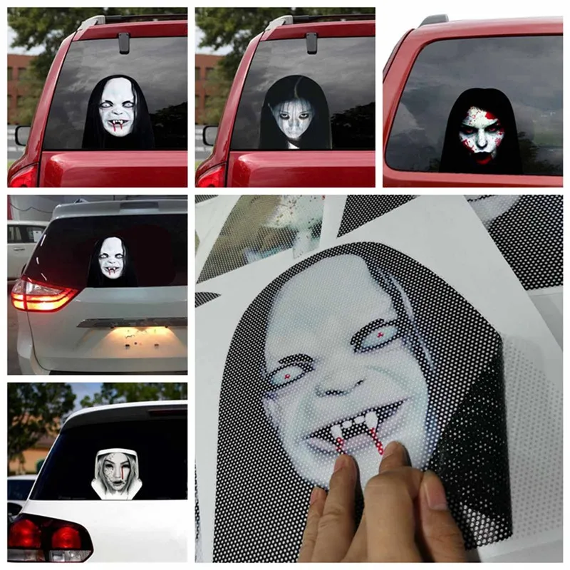 Creative Reflective Stickers Horror Face Car Rear Window StickerDecal Decor Night High Light Beam Warning Car Styling
Creative Reflective Stickers Horror Face Car Rear Window StickerDecal Decor Night High Light Beam Warning Car Styling
