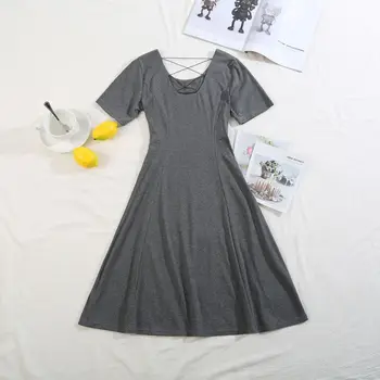 Women Solid Bodycon Short Sleeve Summer Mini Dresses O-neck Knitting
Women Solid Bodycon Short Sleeve Summer Mini Dresses O-neck Knitting