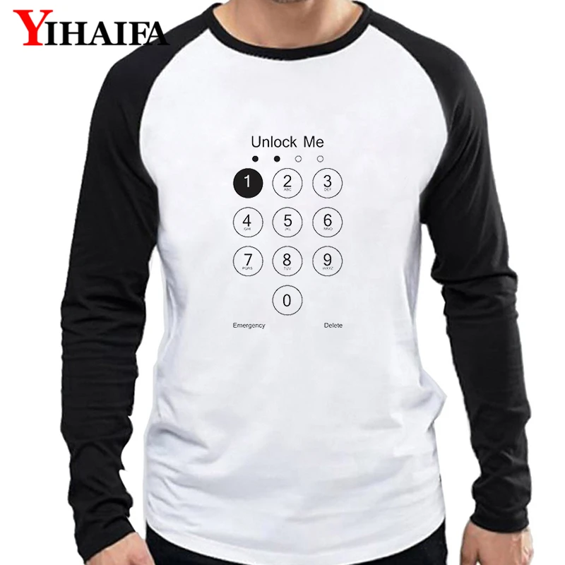 Men Long Sleeve T Shirts Unlock Me Graphic Tees Funny Letters Printed White Casual Tee Tops Unisex T-shirt S-XXXL
Men Long Sleeve T Shirts Unlock Me Graphic Tees Funny Letters Printed White Casual Tee Tops Unisex T-shirt S-XXXL