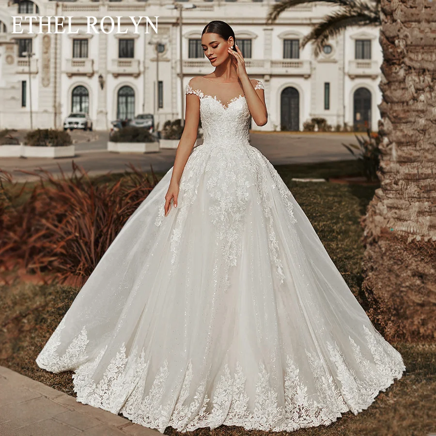ETHEL ROLYN Ball Gown Wedding Dress 2023 Exquisit Short Sleeve Beading Appliques Bride Skirt Backless Lace Princess Wedding Gown
ETHEL ROLYN Ball Gown Wedding Dress 2023 Exquisit Short Sleeve Beading Appliques Bride Skirt Backless Lace Princess Wedding Gown