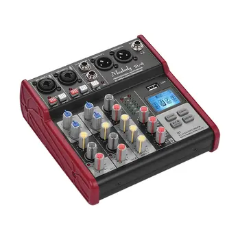 Muslady SL-4 Compact Size 4-Channel Mixing Console Mixer 2-band EQ Built-in 48V Phantom Power Supports BT Connection USB
Muslady SL-4 Compact Size 4-Channel Mixing Console Mixer 2-band EQ Built-in 48V Phantom Power Supports BT Connection USB