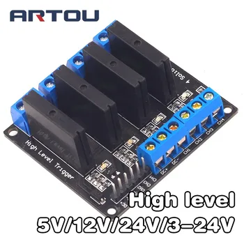 5V/12V/24V/3-24V 4 Channel Solid State Relay Module High Level Relay DC-AC/DC-DC PCB SSR AVR DSP for arduino Diy Kit
5V/12V/24V/3-24V 4 Channel Solid State Relay Module High Level Relay DC-AC/DC-DC PCB SSR AVR DSP for arduino Diy Kit